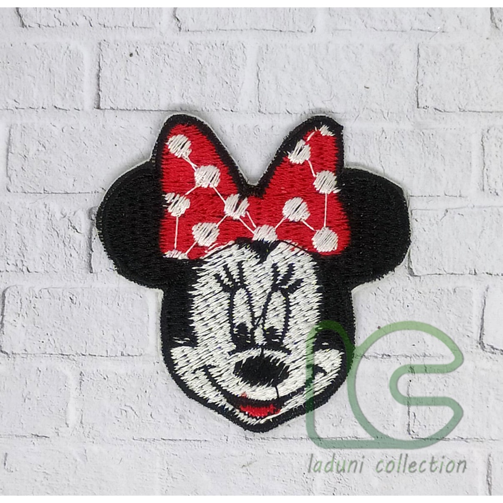 Patch bordir karakter MICKEY MOUSE &amp; MINNIE MOUSE