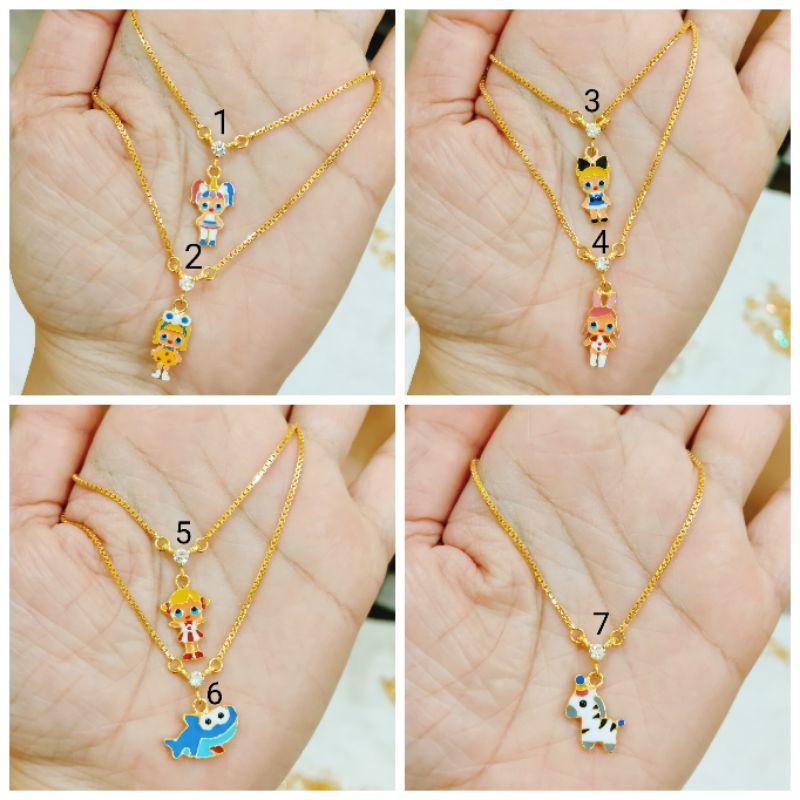 KALUNG ANAK IMPORT ( PERAK 925 ) LAPIS EMAS 24K