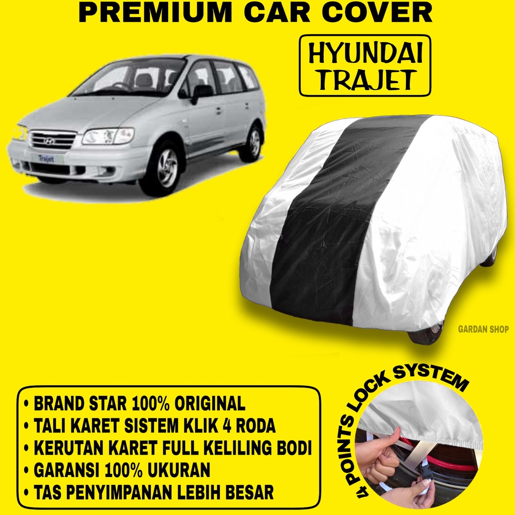 Body Cover HYUNDAI TRAJET SILVER HITAM Penutup Bodi Mobil Hyundai Trajet Waterproof PREMIUM