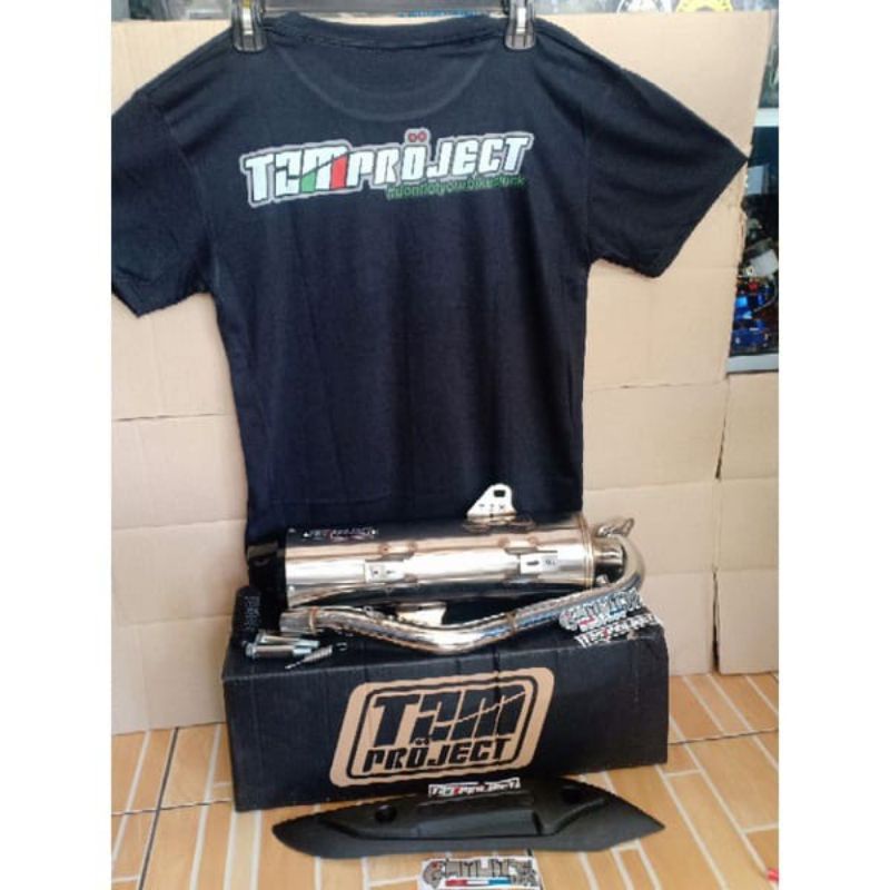 KNALPOT TZM PROJECT VARIO 160 FULL PACK STAINLES BONUS BAJU TZM PROJECT
