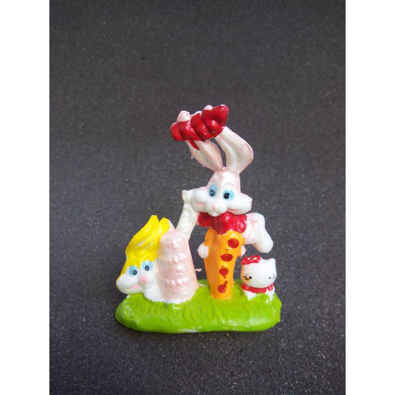 Hiasan kue ulang tahun kelinci hello kitty
