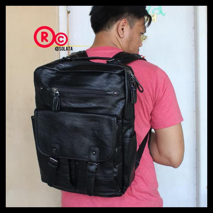 MODEL TERKINI RANSEL KULIT IMPORT PRIA DAN WANITA / TAS PUNGGUNG LAPTOP STOCK TERBATAS