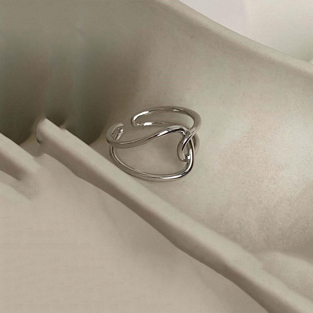 Cincin Rantai Warna Gold Silver Bahan Metal Gaya Vintage Gothic Untuk Pria Dan Wanita