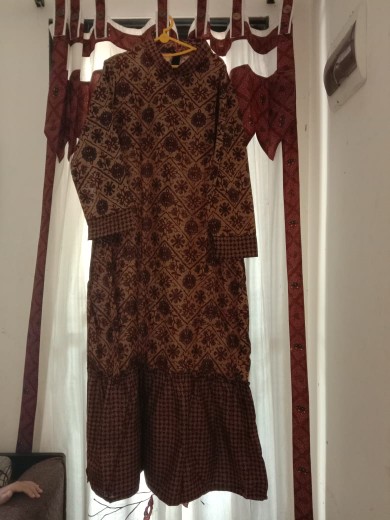 Gamis Batik Bisa Cod Padi Sekar Cantik Kubis Kipas Daun Berasan