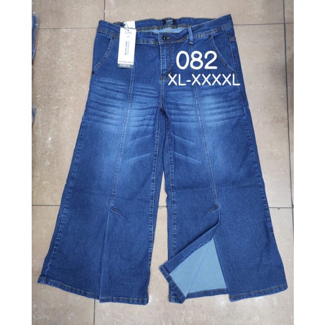 (COD) BAYAR DI TEMPAT - CELANA JEANS KULOT - CELANA JEANS JUMBO KULOT VJ - KULOT VJ BELAH