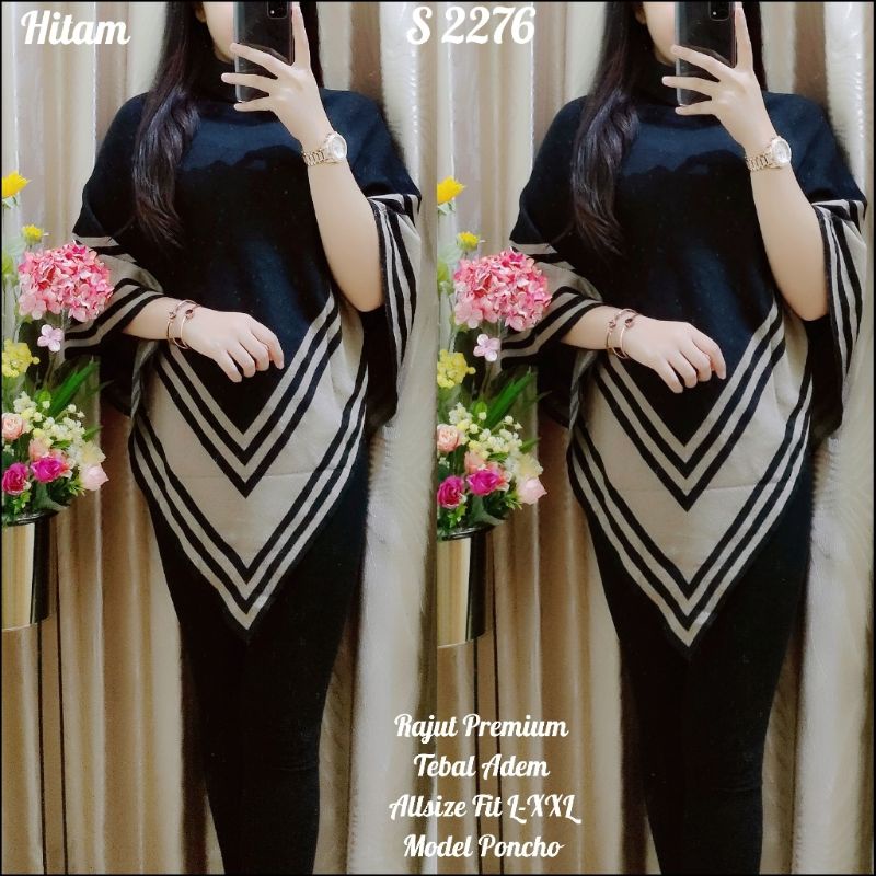 2276 #Atasan Rajut Premium Poncho