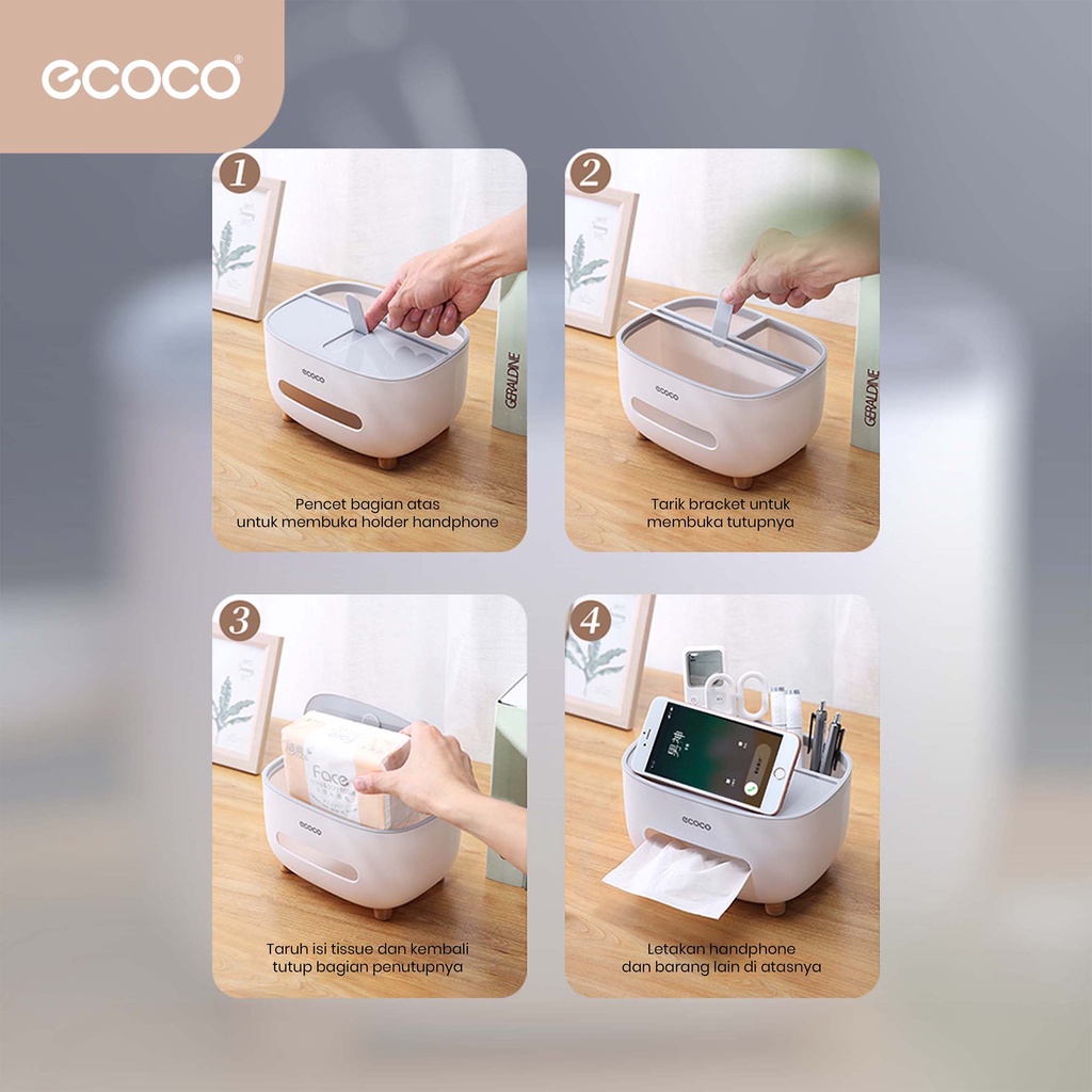 ECOCO TEMPAT KOTAK TISU BOX TISSUE RETRO E2009