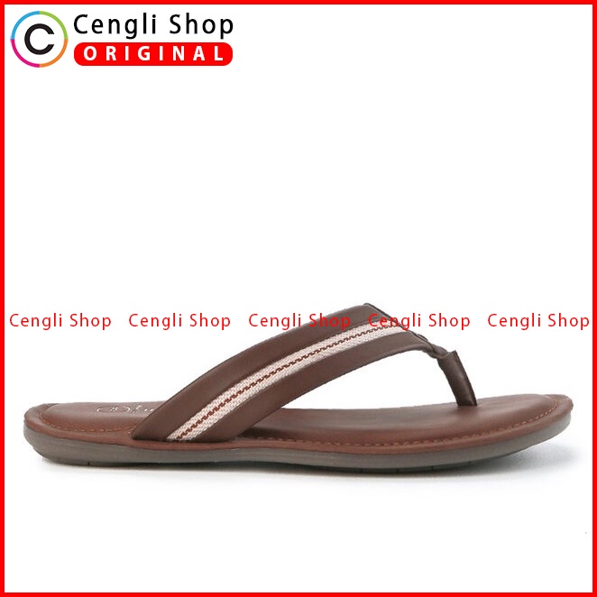 SANDAL JEPIT KULIT HUSH PUPPIES PRIA ORIGINAL CASUAL ASLI COKLAT HM12