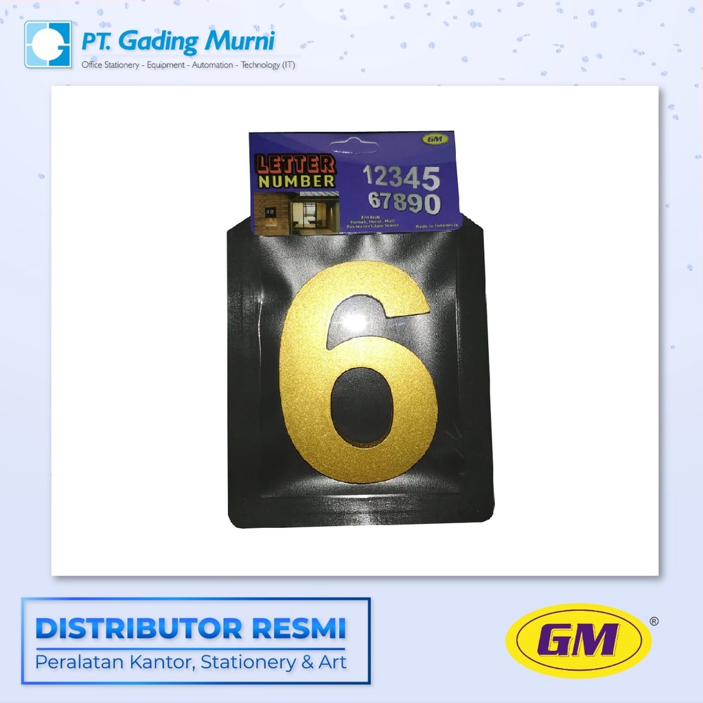 

GM LABEL ANGKA ACRYLIC NO 6 GOLD