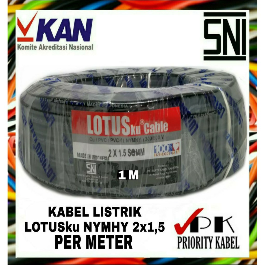 Kabel LOTUSku NYMHY 2x1,5 2x1.5 (Per Meter)