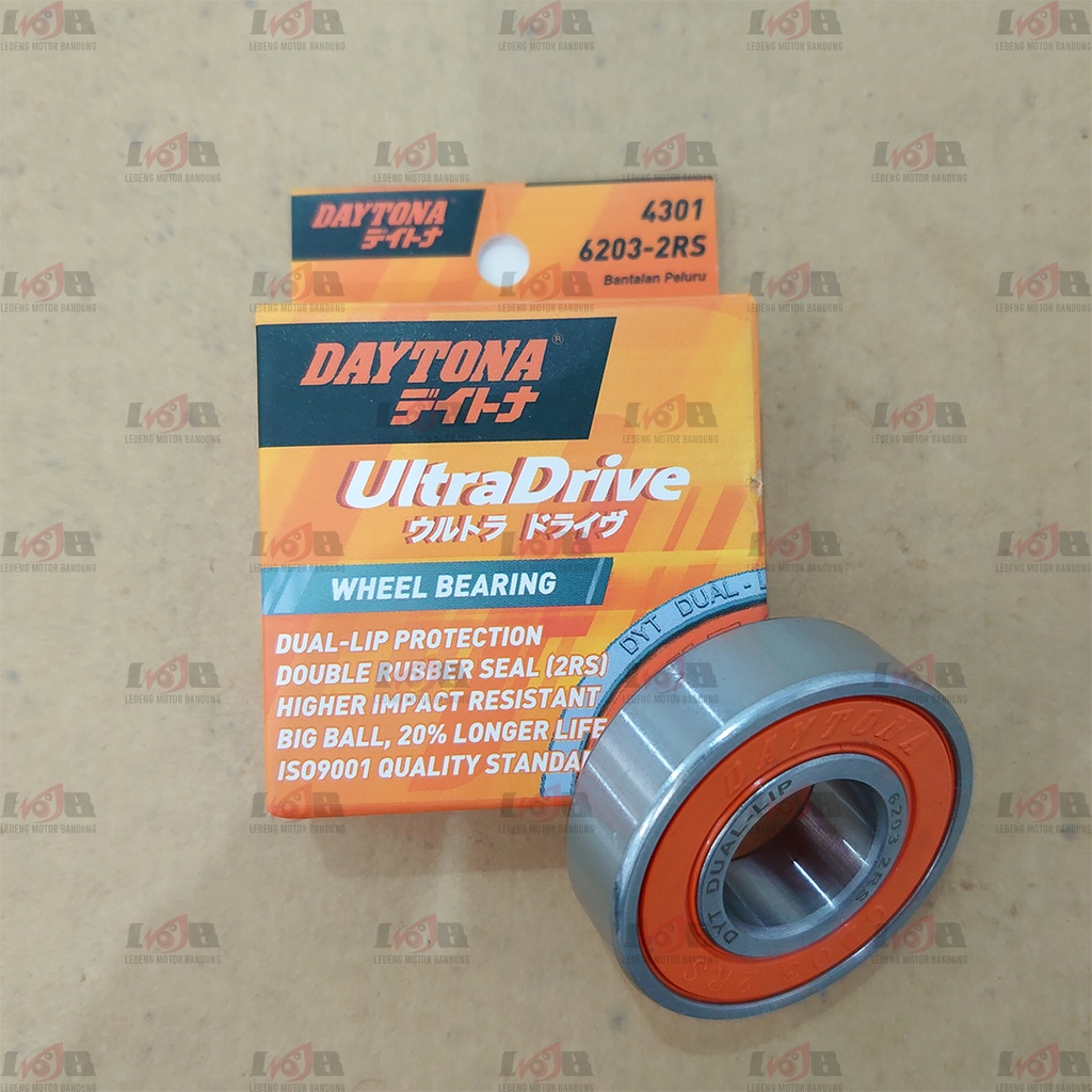 Daytona Laher 6203 2RS Wheel Bearing Bantalan Roda Motor UltraDrive Sport Racing Parts