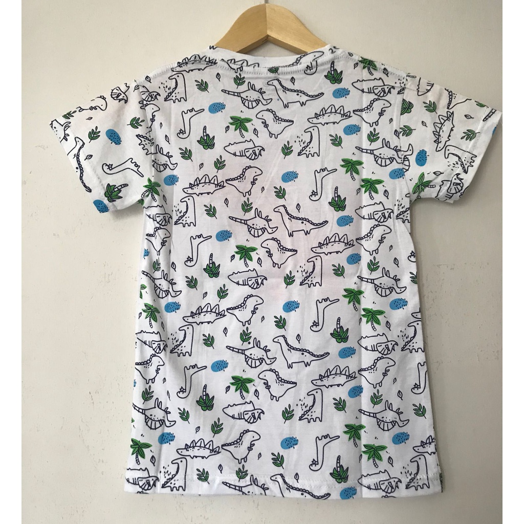 KAOS ANAK LAKI-LAKI FULLPRINTEEDTEE DINO PUTIH