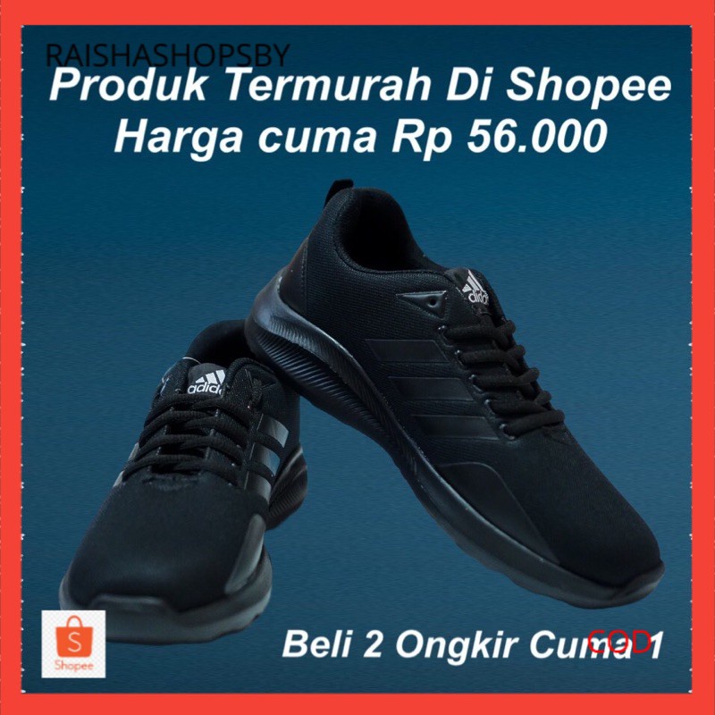 SEPATU SEKOLAH HITAM POLOS/ Sepatu hitam/ Sepatu Full Black/ Sepatu Sport