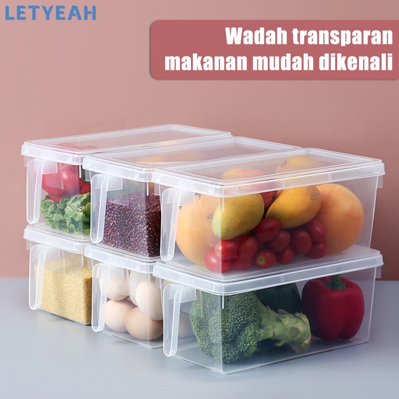 letyeah Kotak penyimpanan makanan kulkas/food container buah sayuran/food storage box dengan penutup