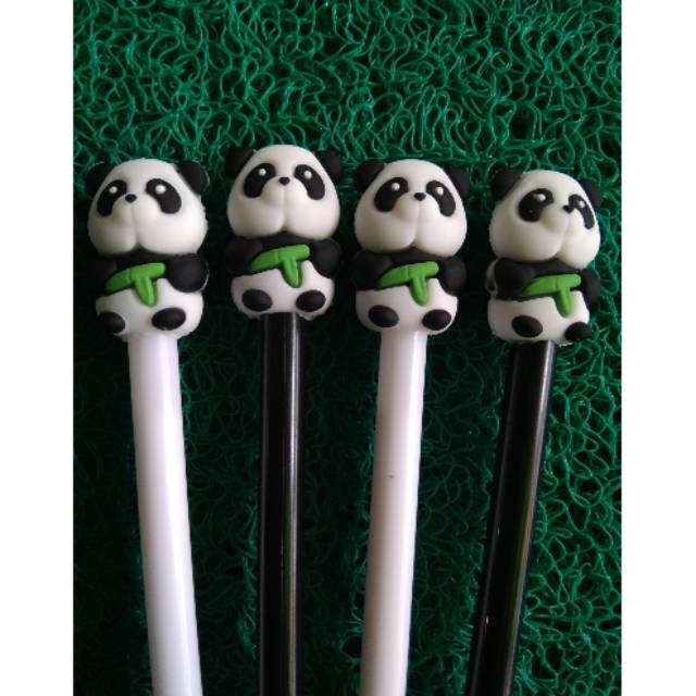 

Pulpen gel karakter panda lucu isi 12 pcs