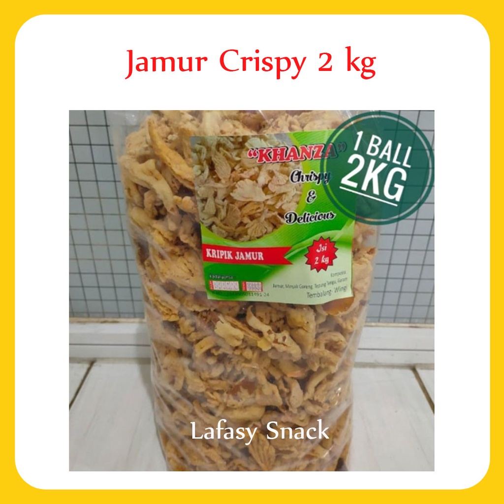 Jual [lafasy Snack] 2kg Jamur Tiram Crispy Keripik Jamur Jamur Krispi