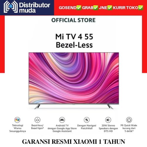 LED TV Xiaomi 55 Inch Bezel Less 4K UHD Android MI TV 4 Quantum Dot LED