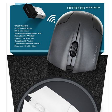ITSTORE Mouse WIRELESS  Alcatroz Airmouse murah Best Seller free Battery Included