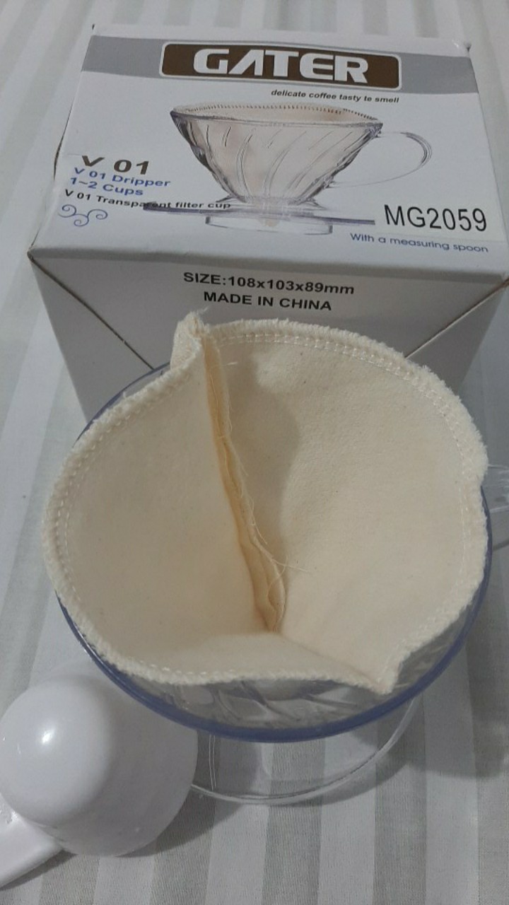 V60 Transparant Filter / Gater V60 01 Dripper 1-2 Cups With Measuring Spoon Rycshop