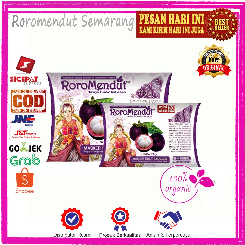 Pabrikroromendut Masker Wajah Roro Mendut Kulit Manggis 40gr Skincare Alami