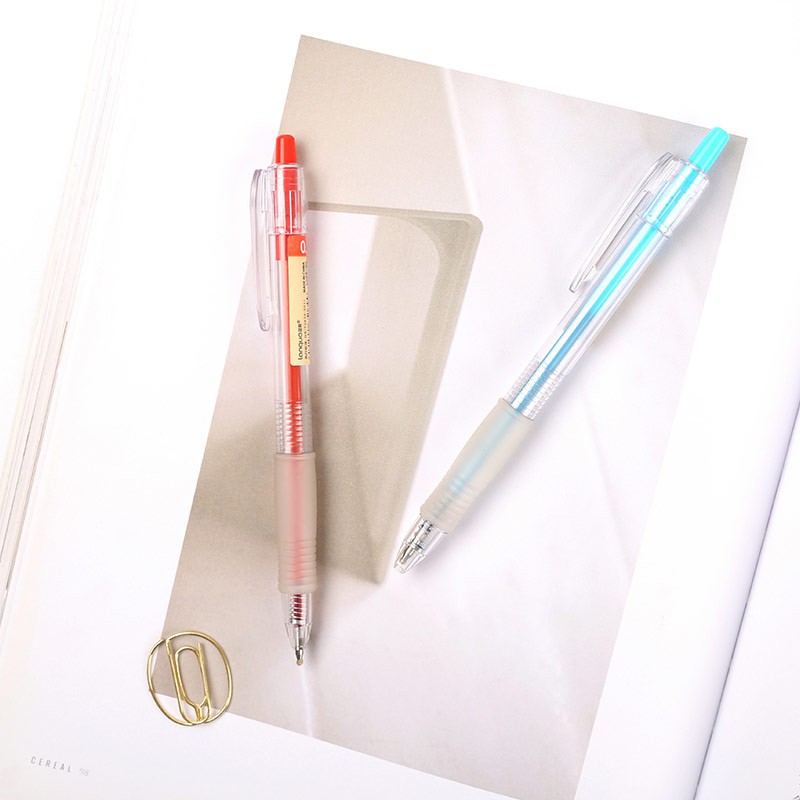 

Red and Blue Clear Ballpoint Gel Pen (Pulpen / Bolpen)