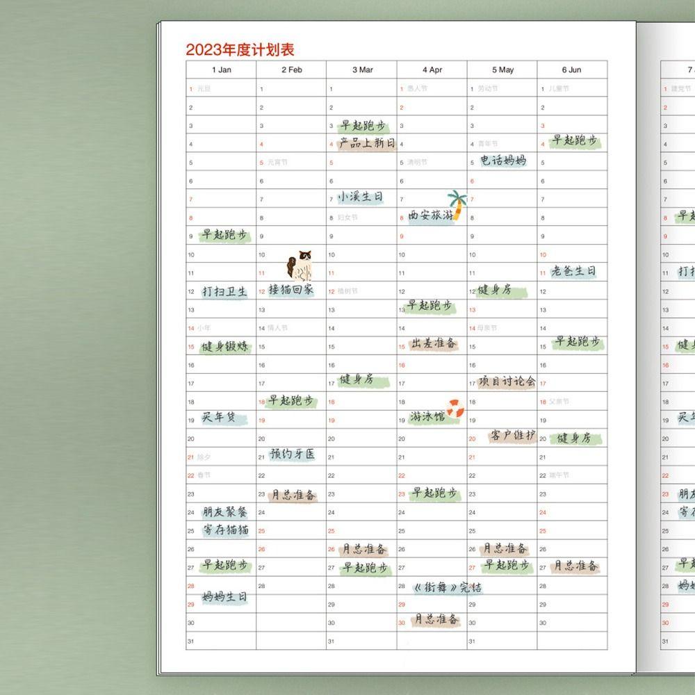 Buku Jadwal R-Bunga Buku Sekretaris Kerja Kantor Baru Diary Planner