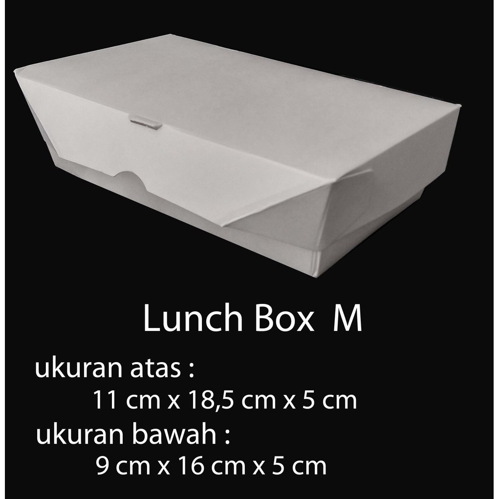 

Jual PAPER BOX LUNCH UKURAN M PAPER BOX KERTAS PAPER TAKE AWAY ISI 100PCS Murah