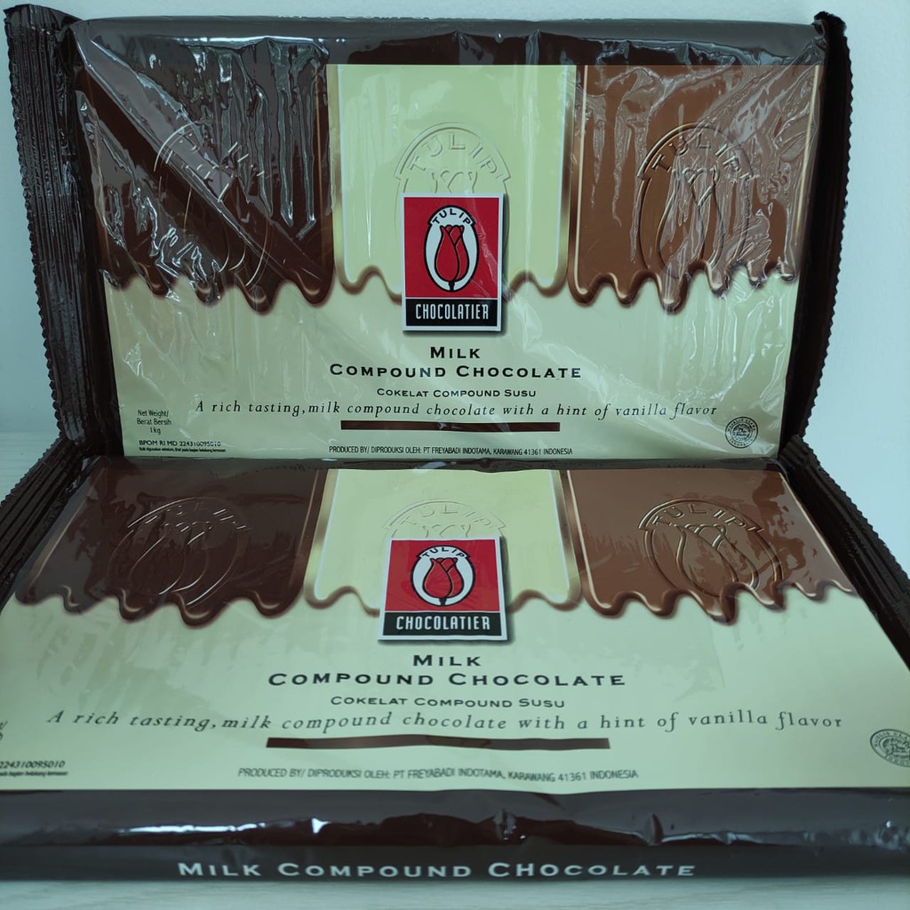 

TULIP Milk Compound Chocolate (MCC) Kemasan 1Kg Cokelat Susu