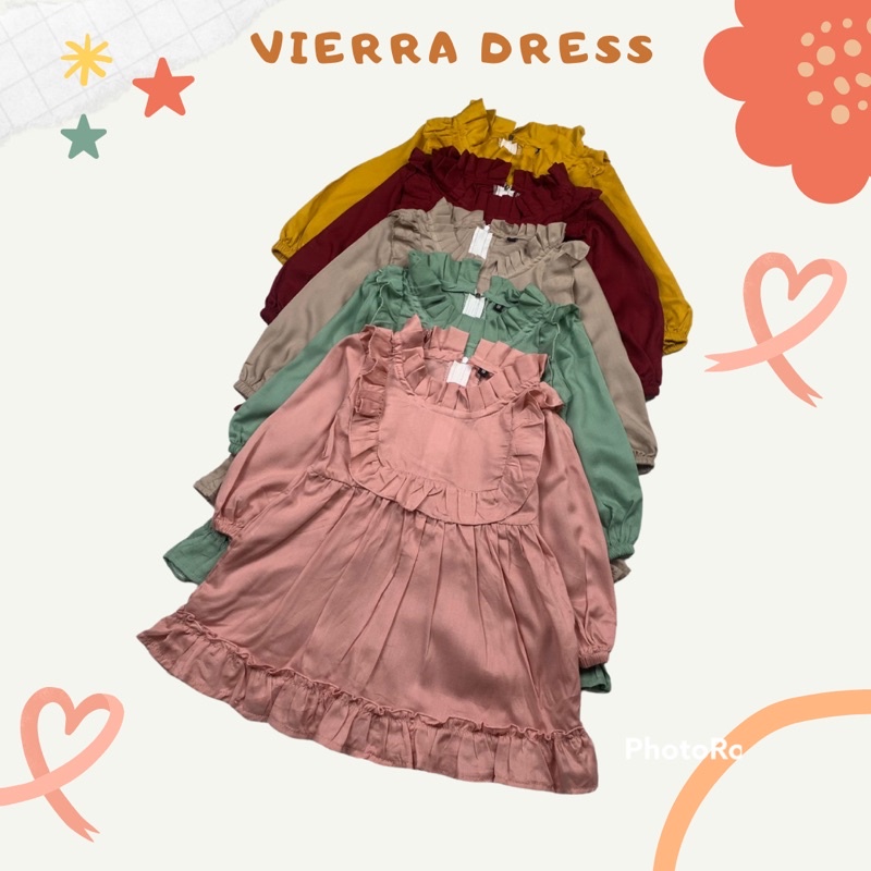 Baju Anak Perempuan Dress Anak Viera Katun Rit Belakang Usia 1-5 Tahun