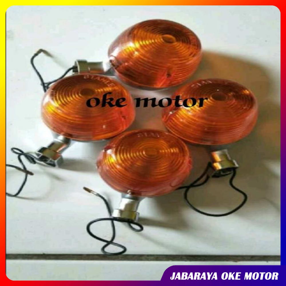 LAMPU SEIN SEN CB 100 DEPAN BELAKANG 2 SET GREAT A
