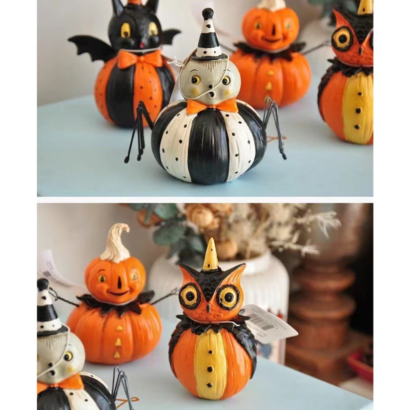 1 Set Figure Halloween Bahan Resin Untuk Hadiah Ulang Tahun Anak Laki-Laki Dan Perempuan