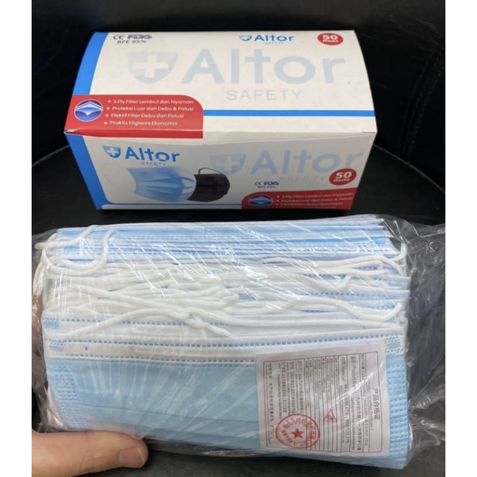 (50pc) disposable 3ply mask earloop/masker 3 ply-Masker HIJAB-50pc