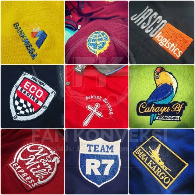 Bordiran Polo Bordir Logo Polo Panjang Bordir / Bordir Nama Bordir Tempel Bordir Custom / Seragam