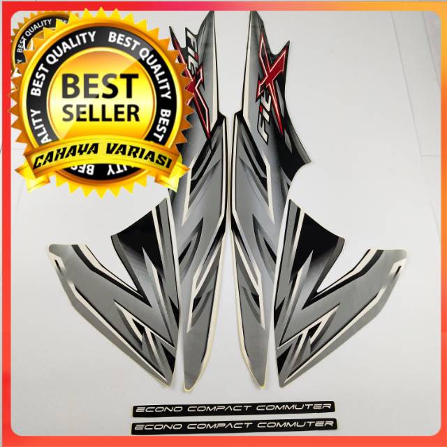 striping honda supra fit x fit x 2008 silver list body standar