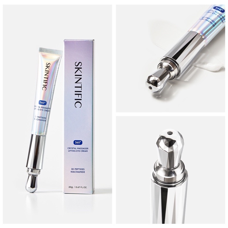 SKINTIFIC 360 CRYSTAL ROLL MASSAGER LIFTING EYE CREAM KRIM MATA