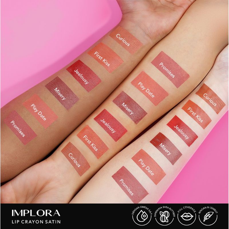 IMPLORA Promo Buy 1 lip crayon satin free PENSIL alis silver Original (Brasov)