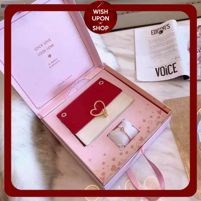 CK Love Lock Xbody Bag and Bracelet with Hardbox GiftSet