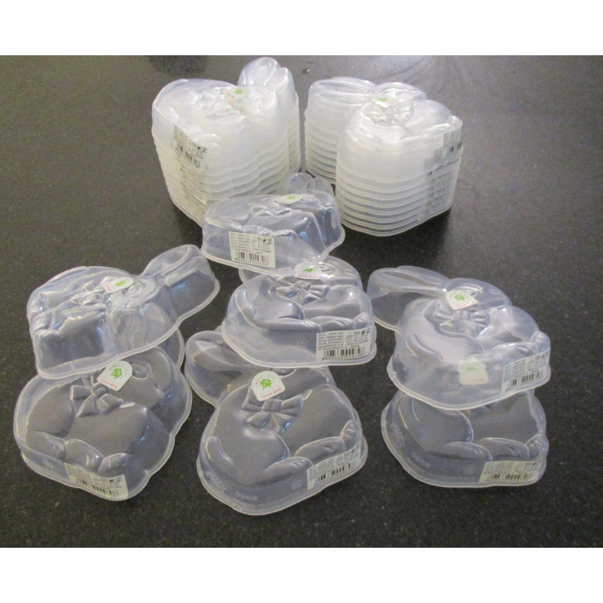 BUNDLE 1KG ISI 12 Cetakan Jelly Kelinci GL 0970 SET OF 12 Green Leaf