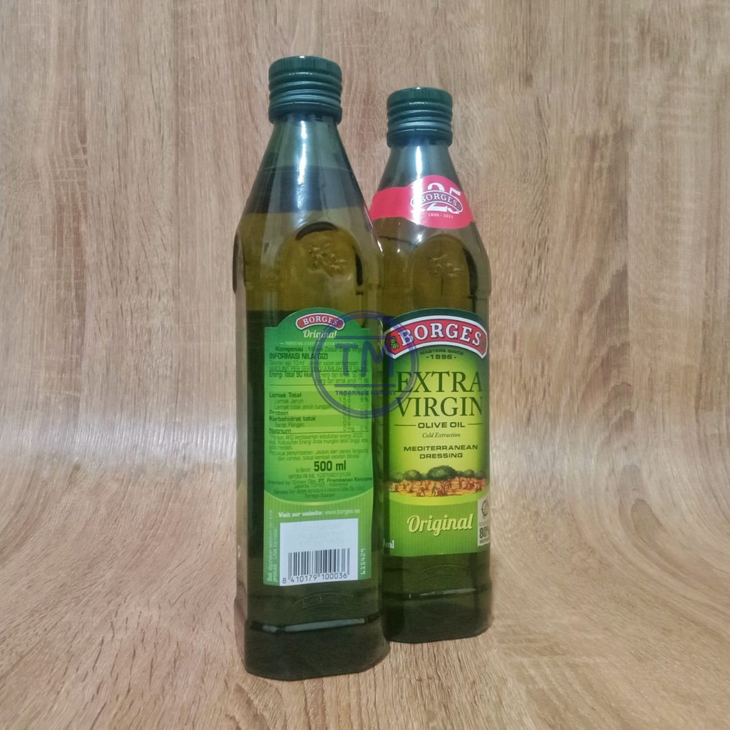 minyak zaitun borges extra virgin olive oil 500 ml   borges 500ml   izin pom   bisa langsung minum 