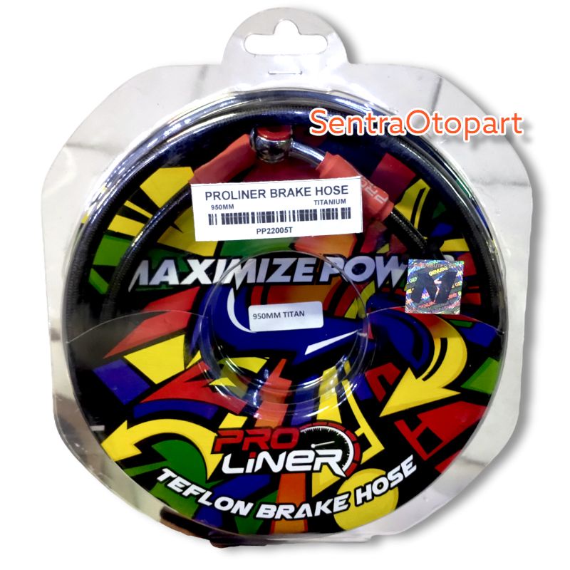 Selang kabel rem depan racing 95cm titanium pro liner