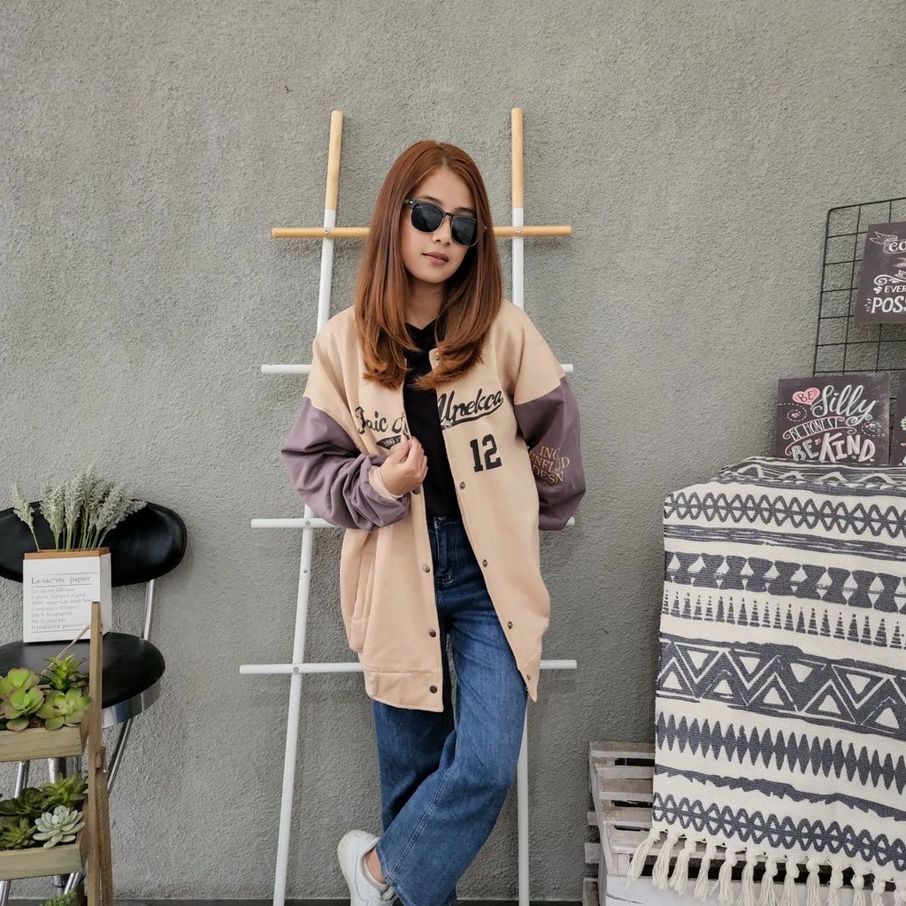 FAICANEKCA 12 Jacket Varcity Baaseball | Unisex Jacket | Fashion Terkini Korean Style