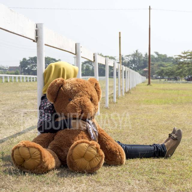  Boneka Gempi  bear cherish jumbo 110cm coklat Shopee 