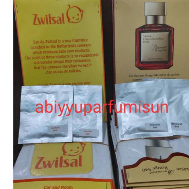Paket Reseller Mix Parfum Mobil Baccarat dan Zwitsal (@50 pcs) / Pengharum Mobil / Pewangi Mobil