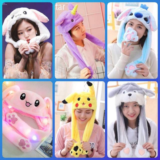 PROMO BUNNY HAT TOPI KELINCI KUPING BERGERAK TOPI KARAKTER HEWAN