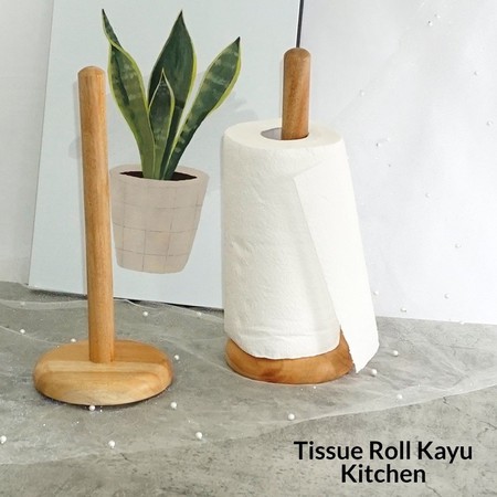 Tempat Tisu Roll Dapur Bahan Kayu / Tempat Tisu Gulung / Roll Tissue Panjang Untuk Tisu Dapur