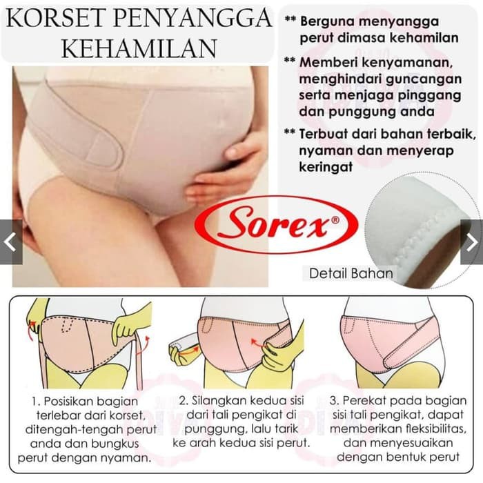 Korset Sorex 4427 Penyangga Kehamilan Sabuk Hamil / Maternity Support Belt