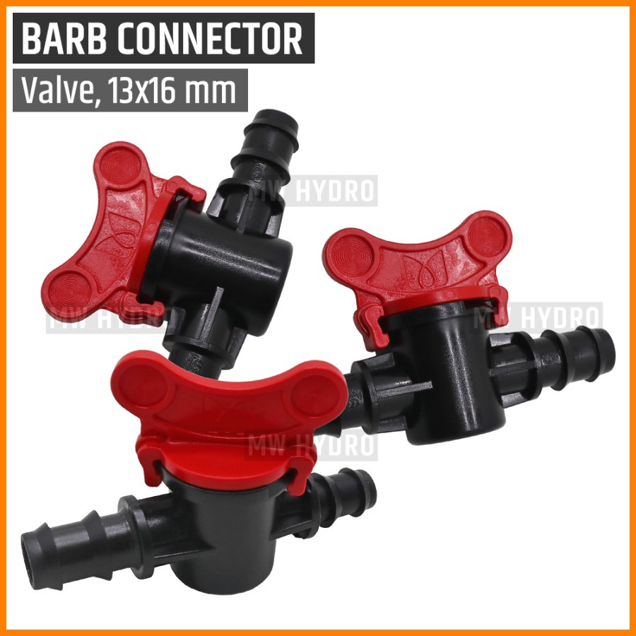 Barb Valve / Stop Kran Selang PE 13 mm / 16 mm