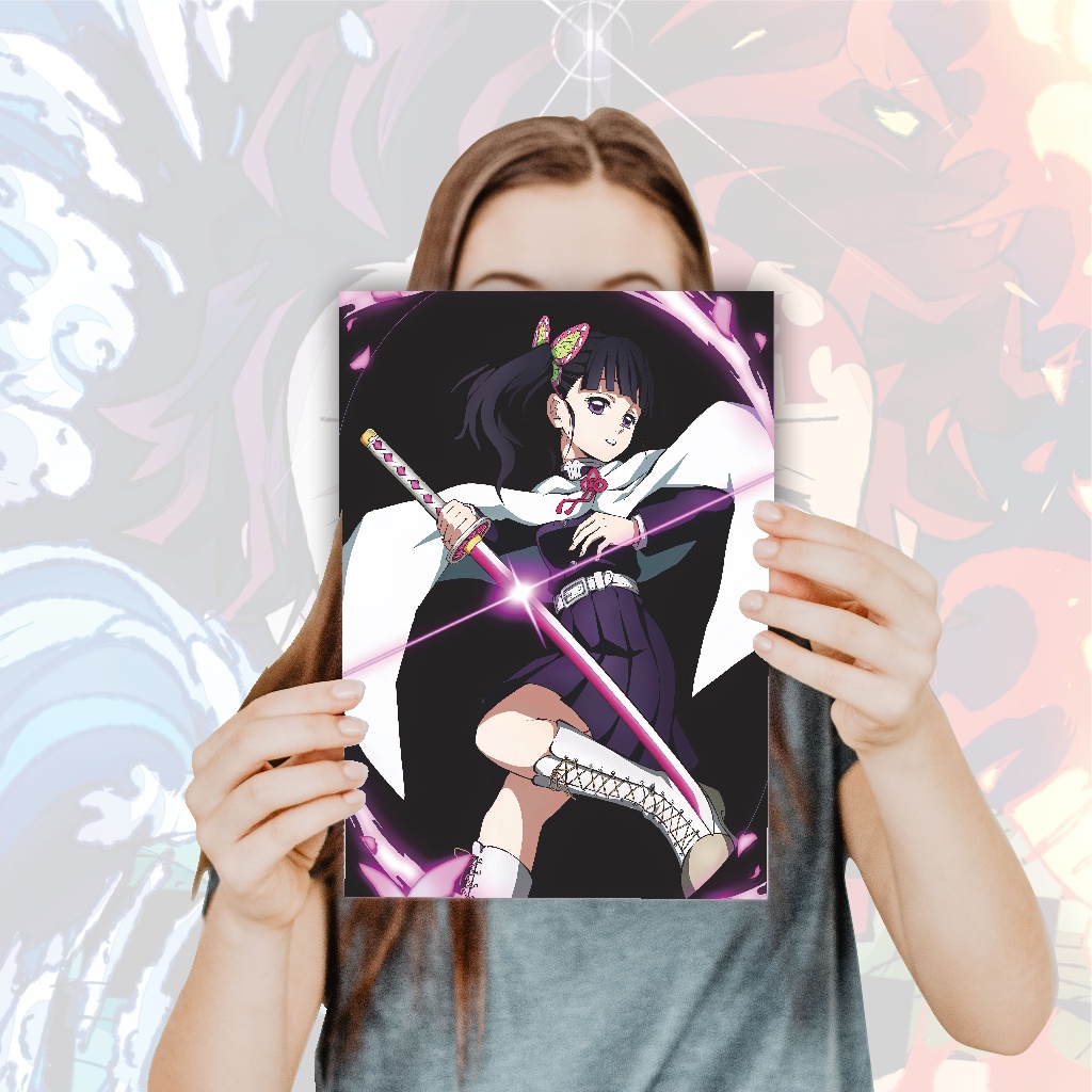 Poster Anime Kimetsu no Yaiba Demon Slayer Nezuko Tanjiro Zenitsu Giyuu Tomioka Inosuke - Size A4+-14 Kanao B