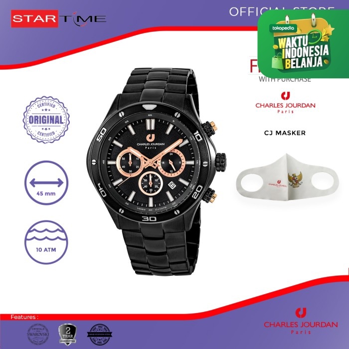 Jam Tangan Charles Jourdan Jam Tangan Pria CJ1075-1732C Original