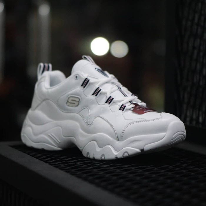 SEPATU PRIA SKECHERS ORIGINAL / SNEAKERS PRIA D'LITES 3.0 DARDAX WHITE SIZE 44